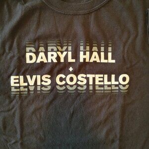 DARYL HALL & ELVIS COSTELLO 2024 US CONCERT TOUR T-SHIRT 3XL